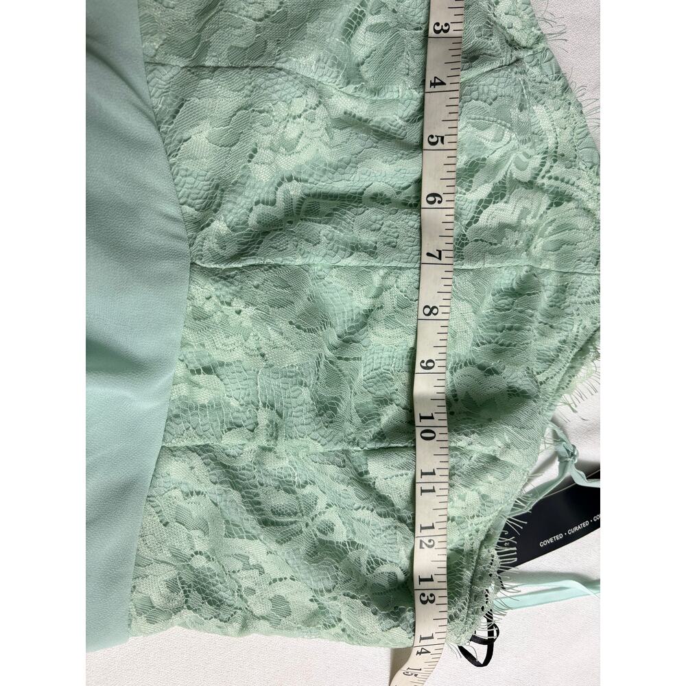 Lulus Sage Green Halter Neck Lace Maxi Dress Size S NWT - Picture 7 of 8